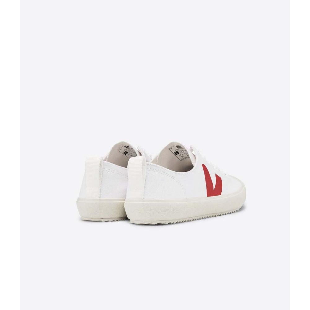 Veja NOVA CANVAS Women's Shoes White/Red | NZ 481MQZ